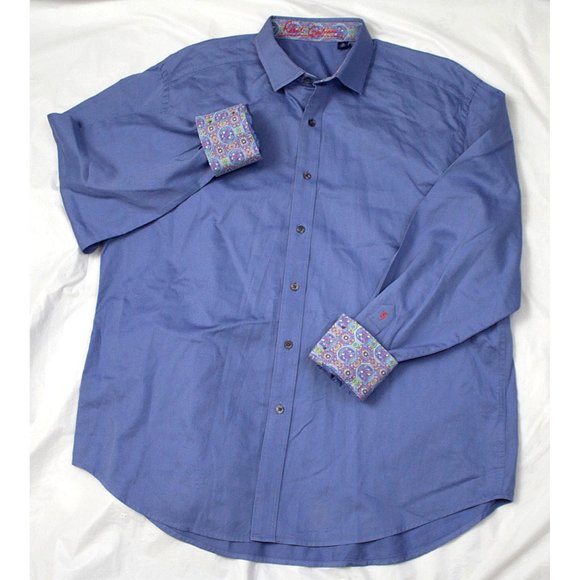 Robert Graham Other - Robert Graham Mens Long Sleeve Button Front Flip C